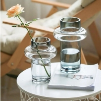 Buy Clear Black Crystal Vase/Glass Vase Gift Home Decoration Flower Modern 1325