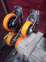 6inch Caster Wheels, Heavy Duty Casters with Brake 2200 Lbs,Locking Casters Wheels for Furniture, Castor Wheels for Cart, Workbench.