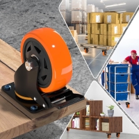 5 inch Caster Wheels, Heavy Duty Casters with Brake 2200 Lbs,Locking Casters Wheels for Furniture, Castor Wheels for Cart, Workbench.