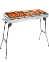 Super Grill Barbecue Grill Stainless Steel Barbecue Charcoal Barbecue Smoker Portable Folding Barbecue