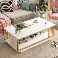 Marble Textured Coffee Table [WITE