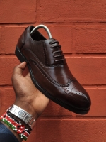 Chocolate laced oxford official leather shoes with durable leather soles / Office shoe / work shoes/ leather shoes