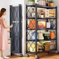 5 layer Foldable Kitchen Rack / 5 tier rack Material carbon steel.