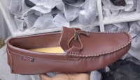 Brown Elegant Polo Men Loafers flat rubber soled lofa / lopha flat men  shoes