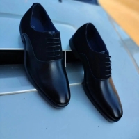Brown rubber sole strapless quality open shoes for men