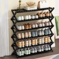 6-Tier Folable Bamboo Shoe Rack stand / Multifunctional Organizer