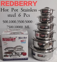 12pcs Stainless Steel Hotpots Capacity :1/2litre ,1litre,3.5litres,5litres,7.5litres and 10litres