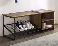 5ft by 1.5ft by 3ft sturdy Metallic shoe rack with wooden top and 2 book shelf