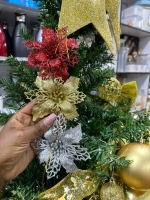 RI3-314r 3 piece Christmas flower decor