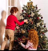 RI1-S8e 10M Christmas decor beads Gold red available