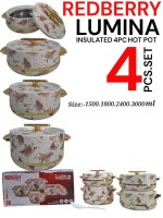 RIR-2ON0 REDBERRY PREMIUM RANGE PLASTIC  DESIGNER HOTPOT LUMINA 4pcs set - Size- 1500/1800/2400/3000