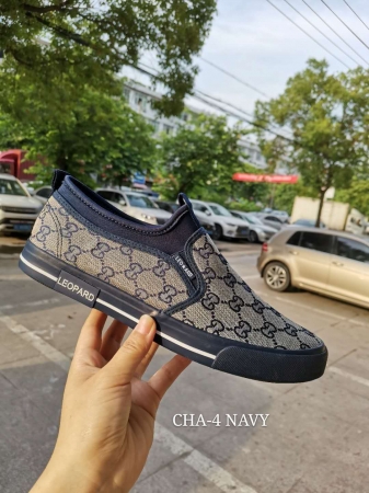 Navy CHA-4 rubber sole Leopard Unisex Quality Converse Rubber shoes Size 40-44