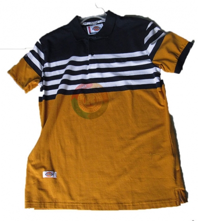 Blue and Yellow Short Sleeve Polo Shirt