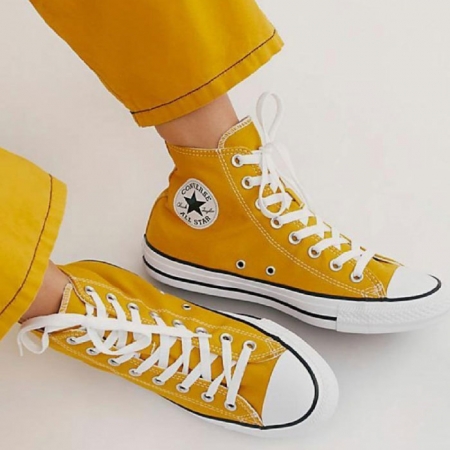 yellow high-cut converse shoes | Order 